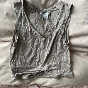 Casual Gray Sleeveless Top